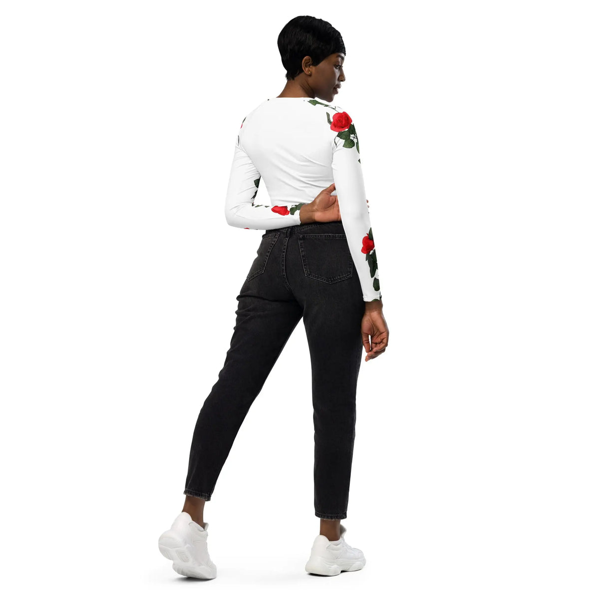 Roses Long-Sleeve Crop Top Savage Mind