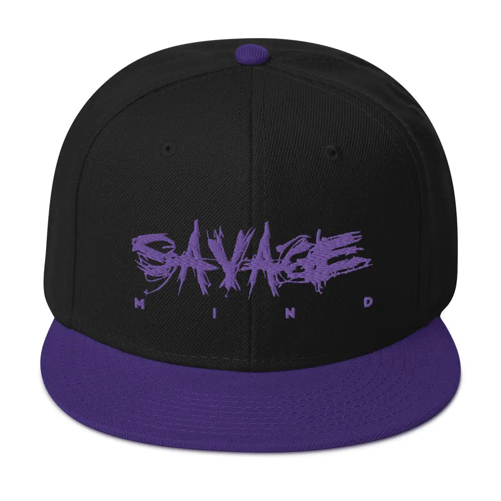 Purple Savage Mind Snapback Hat Savage Mind