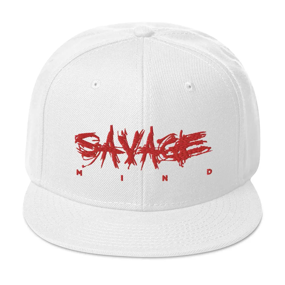 Red Savage Mind Snapback Hat Savage Mind